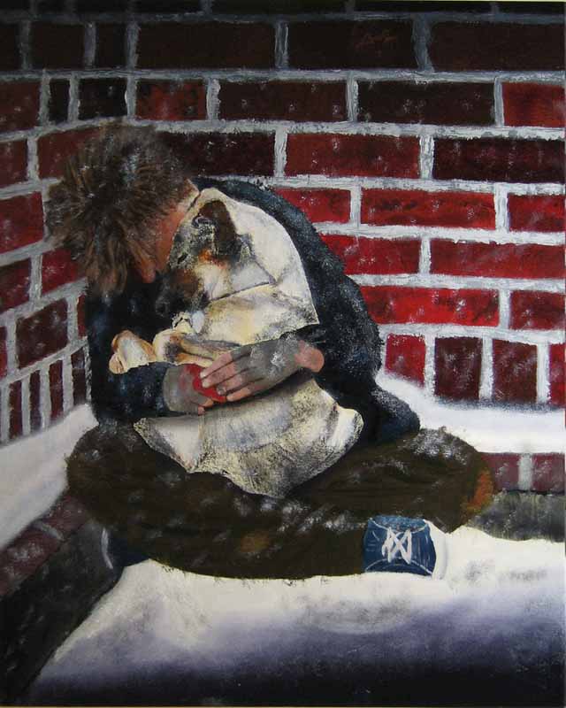 008 Homeless Man With Dog
